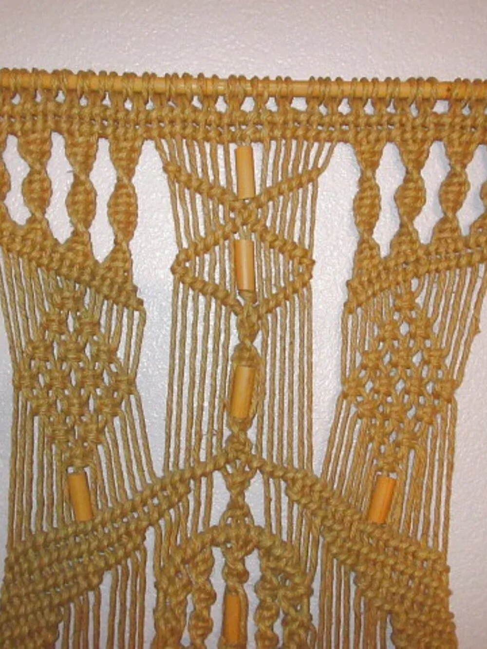 Vtg 70s Macrame Wall Hanging 60